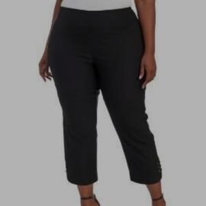 Navy Blue Pull on Crop Pants Size 22 NWT